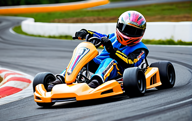 ** A vibrant, action-packed scene of a KartRider Drift race on a winding track. One kart is skillfully drifting around a sharp corner, using Nitro boost. Focus on the speed and excitement. *Prompt:* KartRider Drift race, vibrant colors, drifting kart with Nitro, winding track, action scene.
**