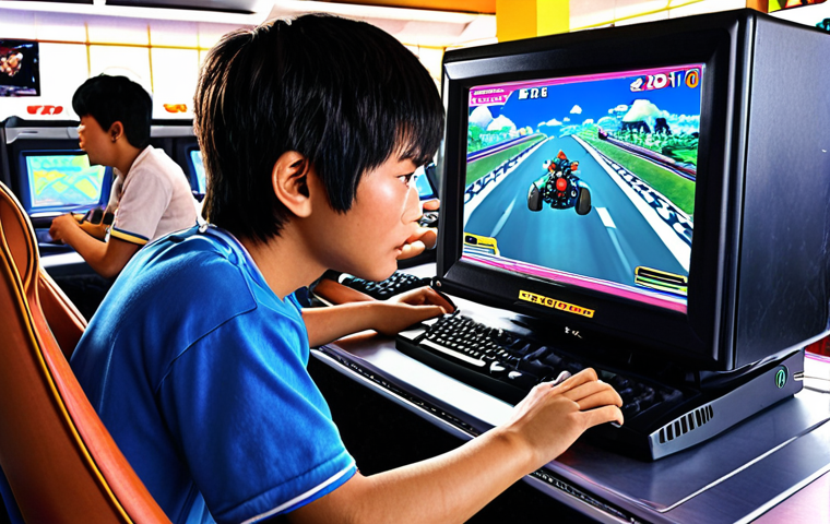 **Prompt for Image 1 (Nostalgia & Return):**
    A nostalgic and emotional illustration of a young Vietnamese gamer from the 2000s, immersed in a classic KartRider race on a CRT monitor in a bustling internet cafe (quán net). The scene seamlessly blends into a modern, hyper-realistic, and vibrant depiction of the new KartRider beta in action on a sleek gaming setup, showcasing upgraded graphics and dynamic racing, symbolizing the beloved game's exciting return. Emphasize the emotional connection, speed, and the joyful continuity from past memories to the present.